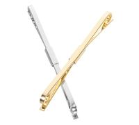 LIOOBO Pinzas para Cárdigan de Cobre 2 Unidades Dorado y Plateado, Clips para Ropa Tipo Chal, Accesorio Funcional para Sujetar Bufandas y Suéteres, Broches para Mujer Uso Diario