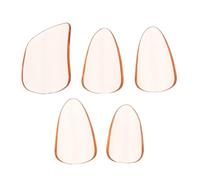 LIOOBO Protectores de Uñas para Pipa de Material PC Naranja, Ligeros y Fáciles de Limpiar, Borde Redondo para Tocar Guzheng y Pipa, Paquete de 5 Piezas