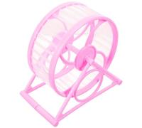 LIOOBO Rueda Silenciosa Rueda de Ejercicios para Hámster y Chinchilla de Plástico Rosa Soporte para Aliviar el Aburrimiento y Deporte para Pequeñas