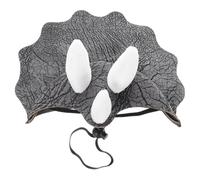 LIOOBO Sombrero de Dino para Perros Gorro Ajustable de Triceratops para Mascotas Disfraz Divertido para Perros Pequeños Sombrero de Dinosaurio para Fiestas Accesorio Cómodo para Verano