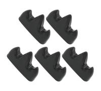 LIOOBO Soporte para Baquetas de Mazo de Plástico Negro, 5 Piezas, Soporte Doble Ranura para Baquetas y Mazos, Accesorio para Batería Etérea, Adecuado para Principiantes y Percusión