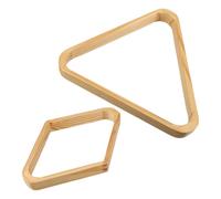 LIOOBO Soporte Triangular para Bolas de Billar de Madera Maciza, Mini Triángulo Pequeño Reforzado, 2 Unidades para Mesa de Billar de Snooker y Nineball, Accesorios Profesionales