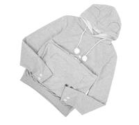 LIOOBO Sudadera con Capucha y Bolsillo para Perros y Gatos, Talla L, Color Gris Claro, Sudadera Unisex con Bolsa Transportadora Segura para Mascotas 6 Kg, Adecuado para Paseos y Viajes
