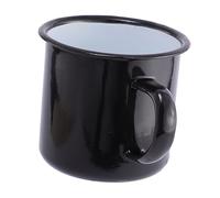 LIOOBO Taza De Hierro Esmaltada Para Café y Té - Taza Vintage De Camping Resistente - Ideal Para Color Negro Perfecta Para y Uso Diario