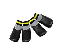 LIOOBO Zapatos Impermeables para Perros Pequeños Botines Antideslizantes de Goma Calcetines para Fríos Calzado Negro 1 Protección para Patas Lluvia y Nieve