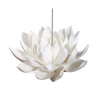 Lioong Ceramic Lotus Incense Burner,Flower Insence-Stick Holder with Ash Catcher Incent Holder for Sticks Cones Yoga Studio Living Room Home Decor