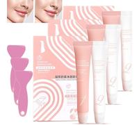 Liora Beauty Crema depilatoria, Crema depilatoria facial para mujeres, Kit de crema depilatoria indolora hidratante, Depilación facial para mujeres y hombres (3 juegos)