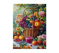 Liorosa 500 piezas de rompecabezas de madera para adultos con frutas en abundancia, fresas, perfecto para aliviar el estrés y un regalo visual para los amantes de las frutas, ideal para relajarse y