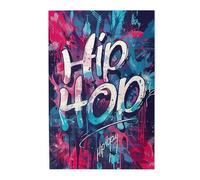 Liorosa Beat Of The Streets - Rompecabezas de madera para adultos, arte hip hop, colores vibrantes, lluvia de ideas para aliviar el estrés, ejercitar la capacidad práctica y pensar paciencia