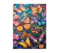 Liorosa Butterfly Garden Fantasy - Rompecabezas de 500 piezas para adultos, alas vibrantes bailando entre flores de arco iris en el claro moteado por el sol, placer tanto cuerpo como mente, regalos