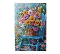 Liorosa Flower Serenade - Rompecabezas de 1000 piezas para adultos, cestas de flores que florecen con vida. Estética de color suave, disfruta del proceso de resolución de rompecabezas, ejercita