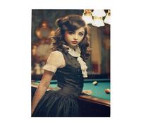Liorosa Hermoso rompecabezas de 500 piezas para adultos, retratos de escena de billar de estilo victoriano, pasatiempos de actividad creativa para adultos, adecuado para fiestas y noches de juego