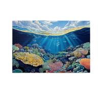 Liorosa Rompecabezas de paraíso submarino tropical para adultos, 1000 piezas, diseño vibrante y único, relajación profunda para ti mismo, montaje práctico de decoración de pared de tu hogar