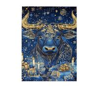 Liorosa Rompecabezas de regalo de Tauro para adultos, 500 piezas, rompecabezas de la serie Fantasy Star Constellation Series, vibrante y único, adecuado para recreación familiar y decoración de pared