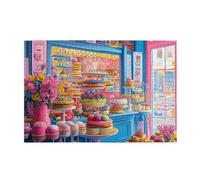 Liorosa Rompecabezas para adultos, 1000 piezas de Candy Land Fantasy, soportes para tartas y piruletas en pastelería llena de sol, las piezas encajan perfectamente, ideal para relajación y diversión