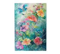 Liorosa Rompecabezas para adultos, 1000 piezas de flores de acuarela, colores únicos vibrantes, cada pieza es única, ejercita la capacidad práctica y la paciencia de pensamiento, regalo para
