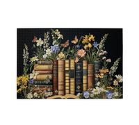 Liorosa Rompecabezas vintage de flores silvestres para adultos, 1000 piezas, rompecabezas retro para los amantes de los libros, disfruta del proceso de resolución de rompecabezas, ejercita la