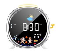 LIORQUE Despertador Infantil con luz Nocturna, Reloj Despertador Niños con Entrenamiento del Sueño, Alarmas Duales y Función Snooze, Modo Fin de Semana y Visualización de Temperatura