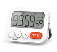 LIORQUE Temporizador de Cocina Digital Temporizador Multifunción con Función de Reloj, Ajuste Rapido, 3 Niveles de Volumen, Respaldo Magnético, Soporte Plegable (2 Pilas AAA Incluidas)