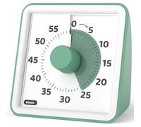 LIORQUE Temporizador Visual, Temporizador Niños de Cuenta Regresiva de 60 Minutos, Pomodoro Timer con Funcionamiento Silencioso (Verde Oliva)