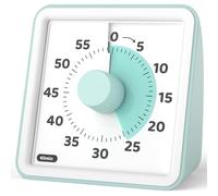 LIORQUE Temporizador Visual, Temporizador Niños de Cuenta Regresiva de 60 Minutos, Pomodoro Timer con Funcionamiento Silencioso (Verde Menta)