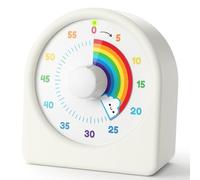 LIORQUE Temporizador Visual, Temporizador Niños Recargable con Respaldo Magnético, Cuenta Regresiva de 60 Minutos, Herramienta de Gestión del Tiempo para Niños y Adultos (Blanco)
