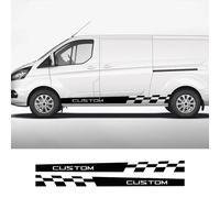 LIOUFTT 2 Piezas/Lote de Pegatinas de Vinilo con diseño de Rayas largas para Coche, aptas para Ford Transit Tourneo Custom Sport MK7 MK8 MK9, Accesorios