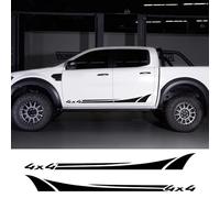 LIOUFTT 2 uds, Pegatinas de Rayas Laterales para Puerta de Coche, Pegatinas de Vinilo gráficas 4x4 para camioneta, Accesorios para Nissan NAVARA NP300 D40 D23 D22