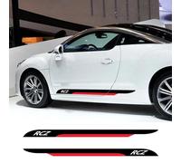 LIOUFTT 2 uds, Pegatinas de Rayas para faldón Lateral de Puerta de Coche, decoración de carrocería de Estilo Deportivo, calcomanía de Vinilo, Apta para Accesorios Peugeot RCZ