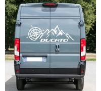 LIOUFTT Pegatina para Coche, Furgoneta, Camper, gráficos, brújula de montaña, decoración, calcomanía, Compatible con Fiat Ducato 244 250 230 X250 Maxi, Accesorios para automóvil