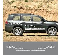 LIOUFTT Pegatinas laterales de coche, calcomanía decorativa de vinilo con estilo de montaña Graphcis, apta para Toyota Land Cruiser 70 79 V8 J40 J200 GX VX ZX J300