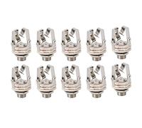 liovitor 10X Jack 6.5 Dos Canales Audio Cable Conector Enchufe Enchufe Enchufe con Un Interruptor Estéreo 6.5 Hembra para Guitarra