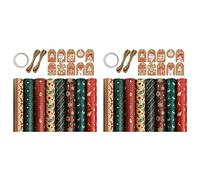 liovitor 16 hojas, papel de regalo para fiestas de cumpleaños de Navidad, regalo