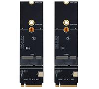 liovitor 2 adaptadores inalámbricos M.2 A+E a M.2 M Key Wifi Bluetooth para AX200 9260 Bcm94352Z tarjeta NVMe PCI Express SSD Puerto