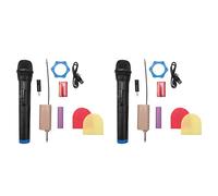 liovitor 2 micrófonos inalámbricos de mano con receptor Bluetooth de 200 pulgadas para organizar reuniones karaoke