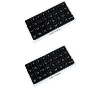 liovitor 2 organizadores mensuales de píldoras con 31 compartimentos, 1 por día, 4 semanas de mes completo y 31 días, color negro