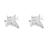 liovitor 2 pastillas de golpeador para guitarra eléctrica, precableado, montaje de placa de rascar, 11 agujeros, SSH, color