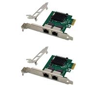 liovitor 2 tarjetas de red PCI Express X1 Gigabit BCM5718 de doble puerto compatible con PXE VLAN