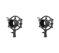 liovitor 2 x Metal a prueba de golpes micrófono de grabación de estudio Shock Mount Spider Mic Holder Clip para Broadcast Computer BM800