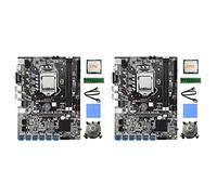 liovitor 2X 12 tarjeta GPU B75 BTC minería placa base+CPU+ventilador+almohadilla térmica+4G DDR3 RAM+SATA Cable 12 USB3.0 (PCIE) LGA1155 DDR3