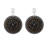 liovitor 2X Movimiento NH36 a 3.8 O'Clock Reloj Mecánico Reemplazo Movt para Diver's MOD Sub 24 Joyas Blanco Fecha, negro, gold font