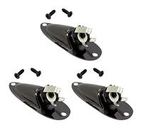 liovitor 3 conectores de entrada de salida de guitarra estilo negro de 1/4 pulgadas para guitarra Strat