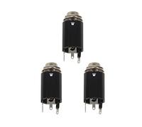 liovitor 3 piezas de clavija de extremo de guitarra negra 6.35 entrada para cualquier guitarra Eq salida de guitarra piezas y accesorios