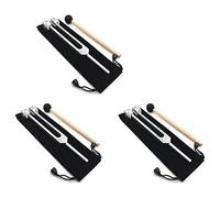liovitor 3X OM136.1Hz aleación de aluminio Musical Tuning Fork Instrumento Kit para sanación de sonido vibración herramientas