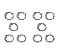 liovitor 40 piezas de cuerdas de bajo de acero inoxidable, accesorios para guitarra, calibre chapado en plata