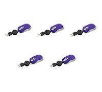liovitor 5X Mini USB con cable ratón retráctil pequeño ratón pequeño 1600 para 98 2000 XP Vista versión