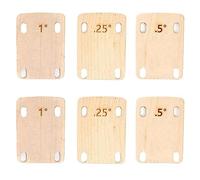 liovitor 6 cuñas de cuello de guitarra atornilladas para reparación de guitarra y bajo de 0,25°, 0,5° y 1° (B)
