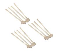 liovitor 6 pares de mazos de madera de percusión para carillón energético, xilófono, bloque de madera, glockenspiel y
