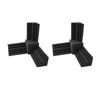 liovitor 8 unids espuma acústica 2pc 15x15x15cm cuadrado aislamiento acústico+6pcs 12x12x24cm Bass trampa pared espuma ignífuga