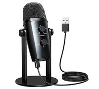 liovitor Micrófono USB condensador para juegos para PC//5/portátil/, 4 modos de sonido, reducción de ruido y reverberación